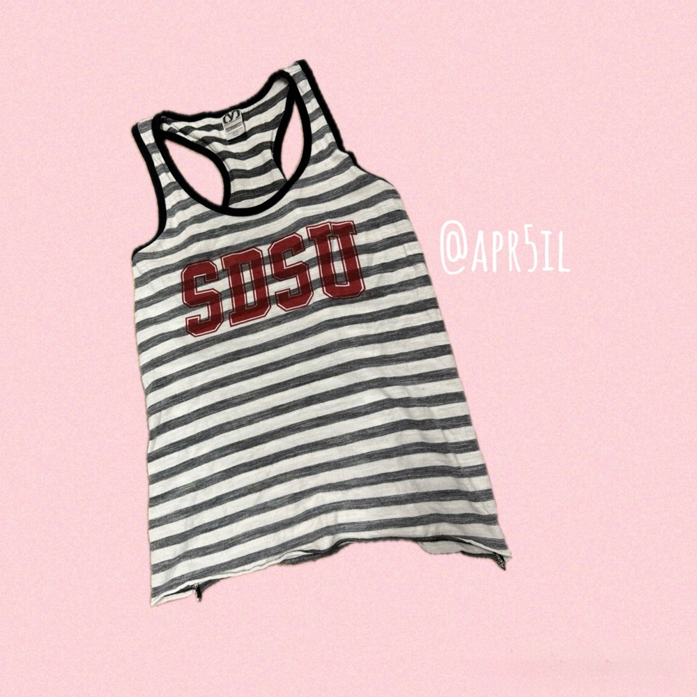 Striped SDSU Tank Top